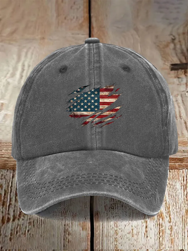 Men And Women'S Baseball Cap With National Flag Pattern