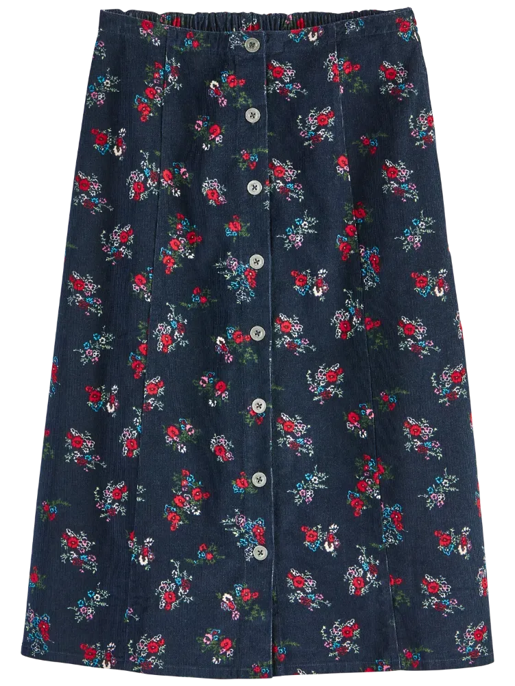 Classic Corduroy Midi Skirt