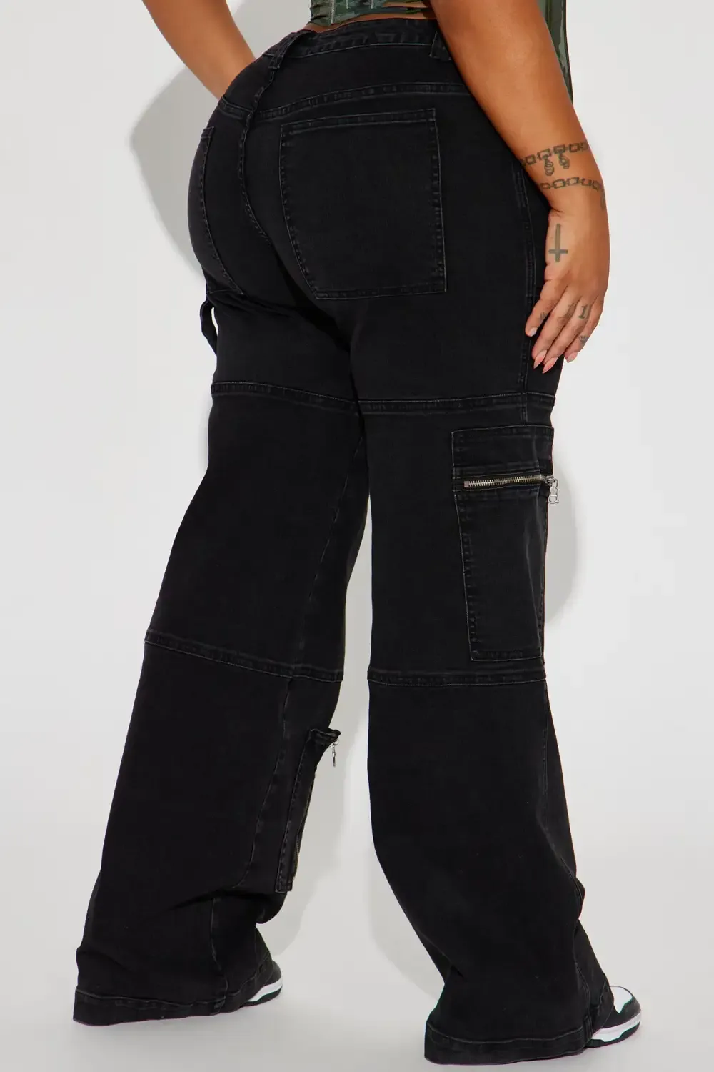 To The Next Level Stretch Cargo Jean - Black Wash