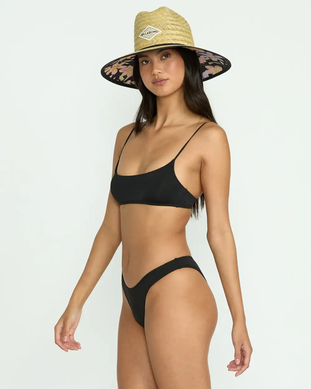 Sol Searcher Jaclyn Crop Bikini Top - Black Pebble