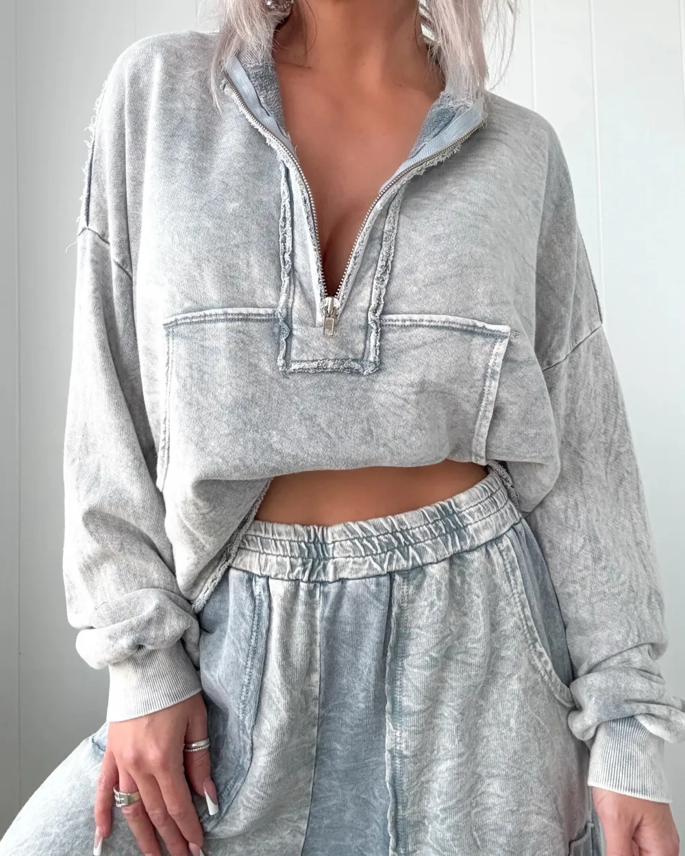 Level Half Zip Pullover - Grey