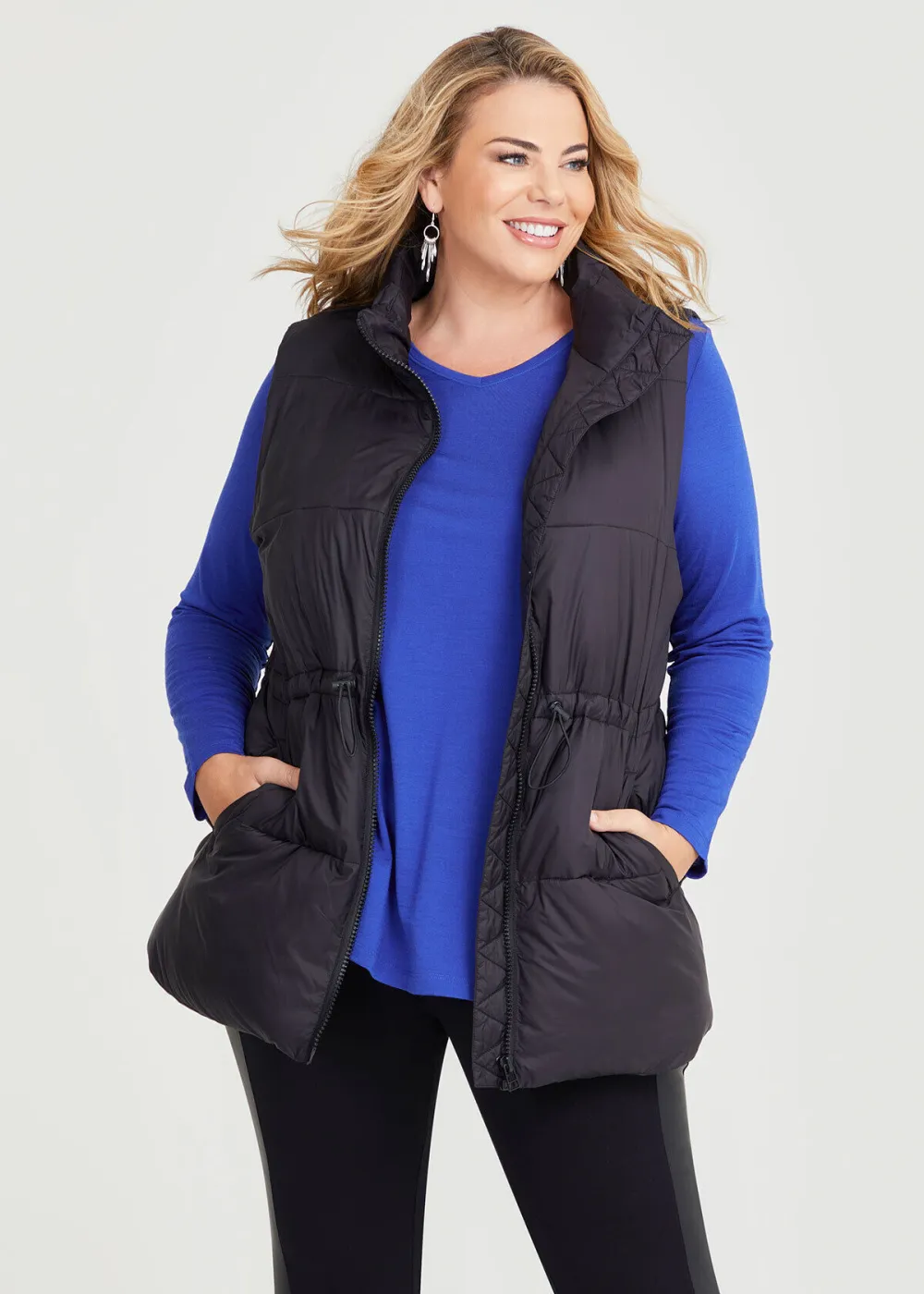 Mid Length Zip Puffer Vest