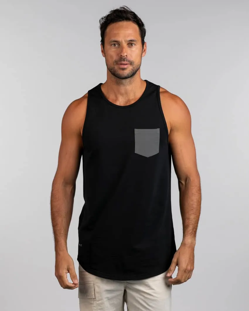 Lux Drop-Cut Pocket Tank