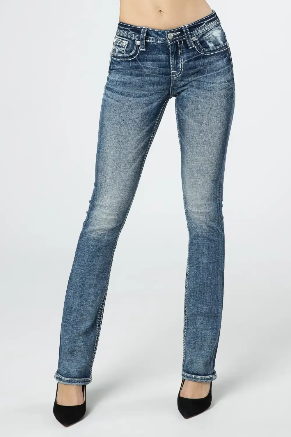 Aztec Hanging Feathers Bootcut Jeans