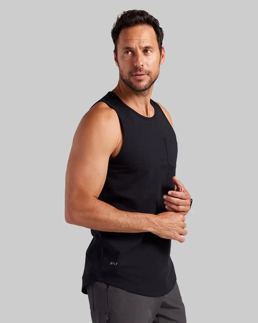 Lux Drop-Cut Pocket Tank