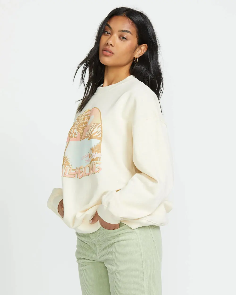 Ride In Crew Sweatshirt - Whitecap
