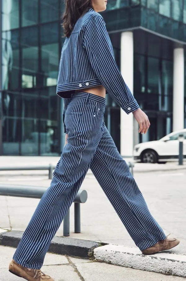 Jeans baggy rayas