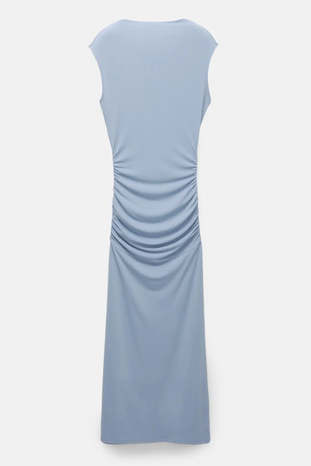 Vestido manga sisa frunces