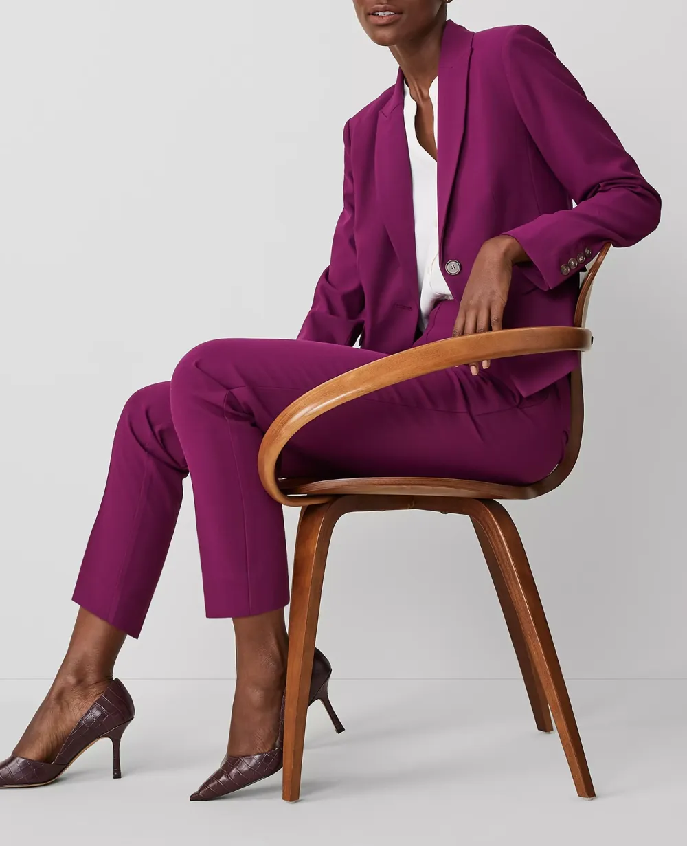 The Side Zip Ankle Pant In Bi-Stretch