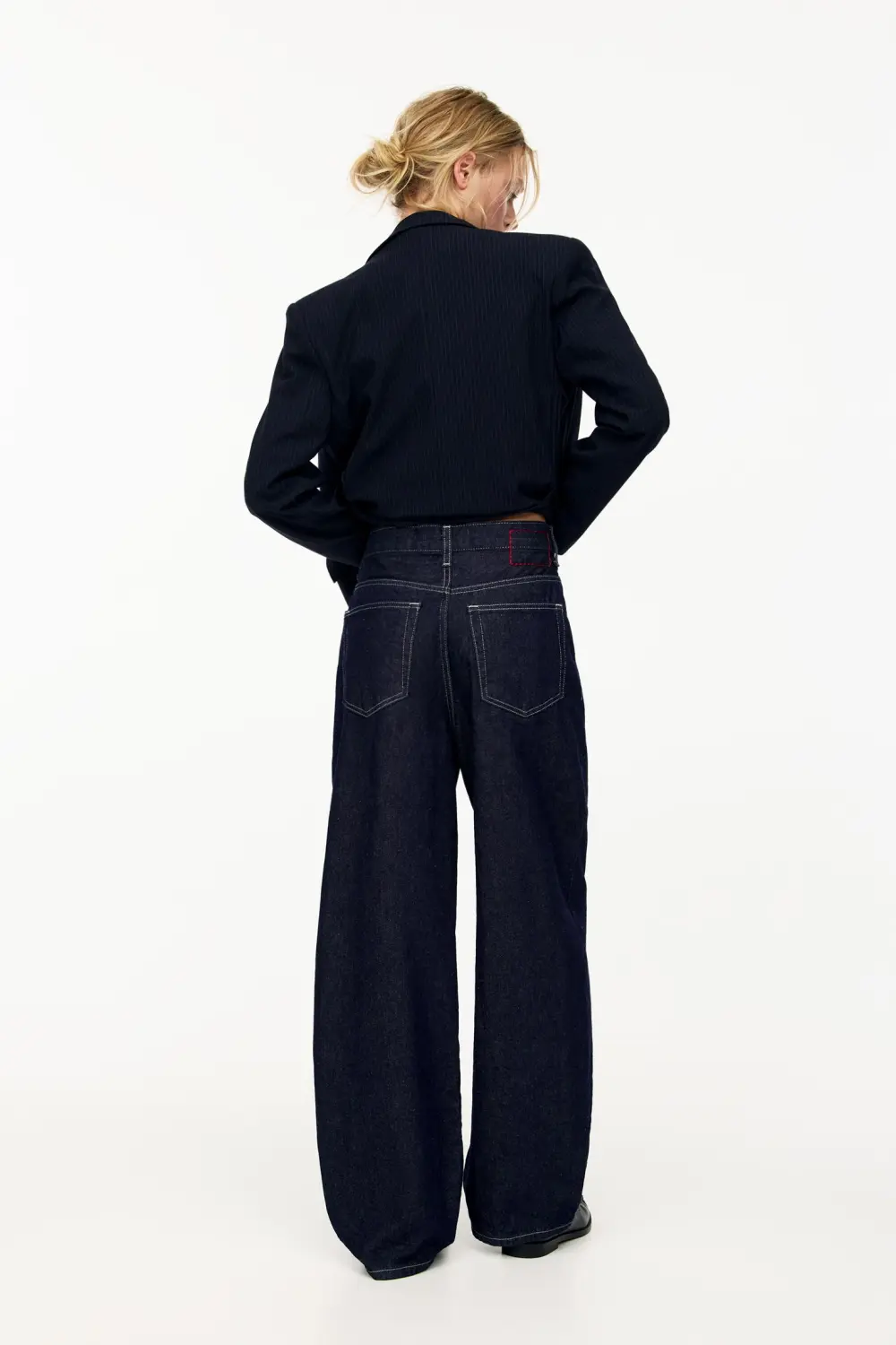 Jeans super baggy cintura cruzada