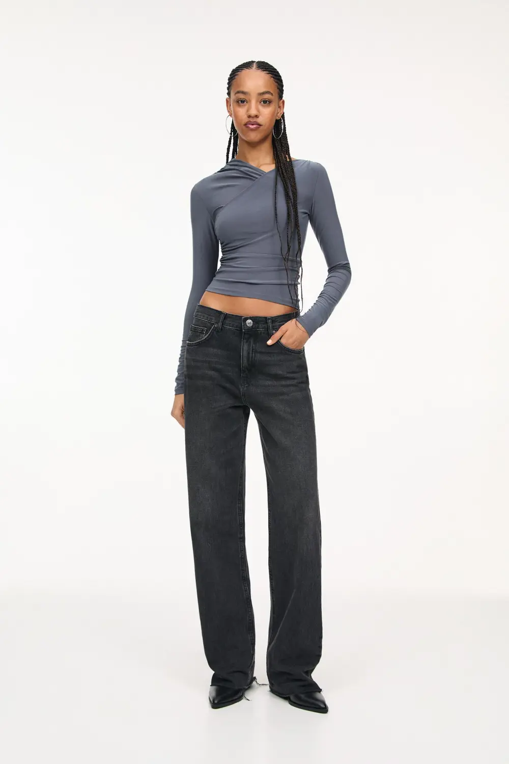 Crossover neckline top