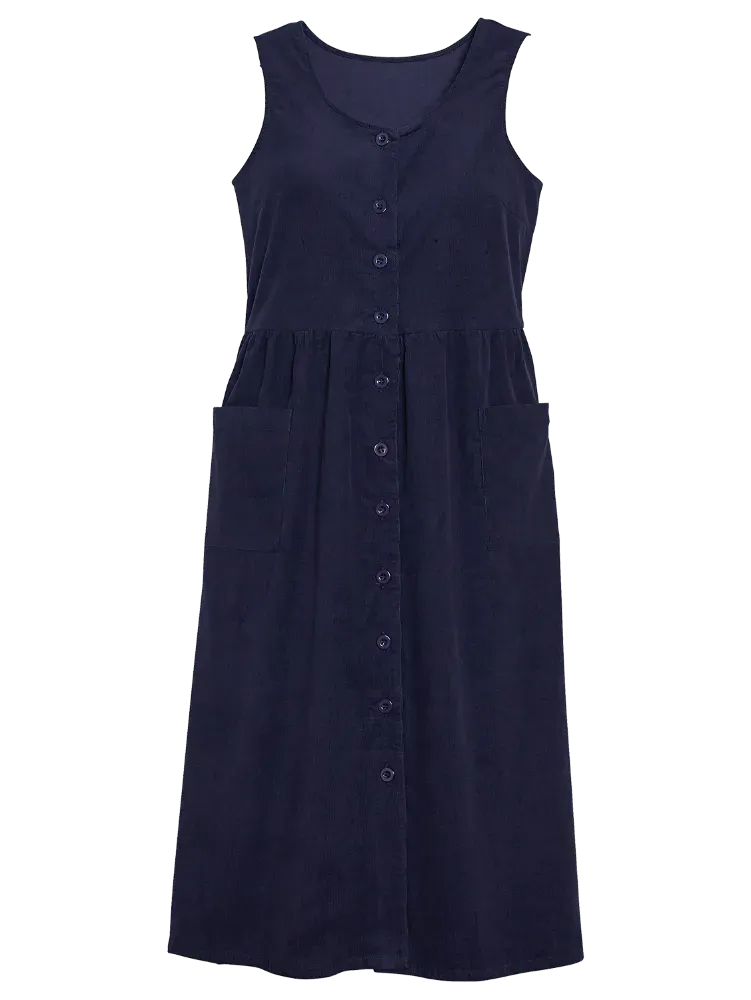 Button-Front Cotton Corduroy Jumper