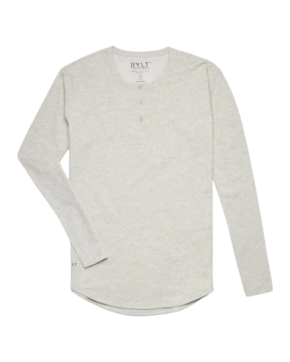 Henley Drop-Cut Long Sleeve: Lux