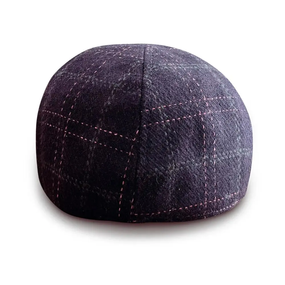 The Cupid Boston Scally Cap - Black & Valentine Plaid