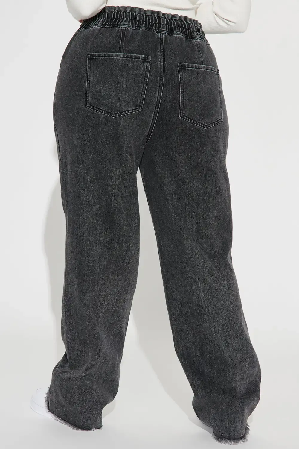 Nelly Non Stretch Easy Waist Jeans - Black Wash