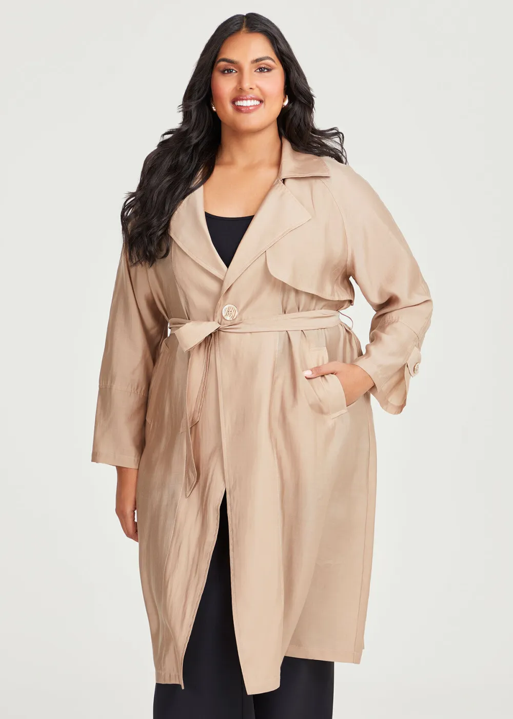 Light Natural Trench Coat