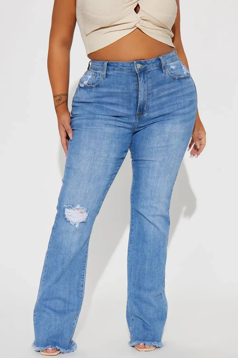 Live And Learn Stretch Bootcut Jeans - Medium Wash