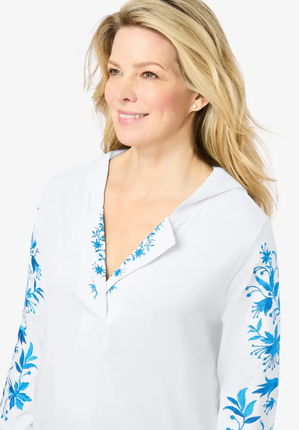 Embroidered Hoodie Sweatshirt
