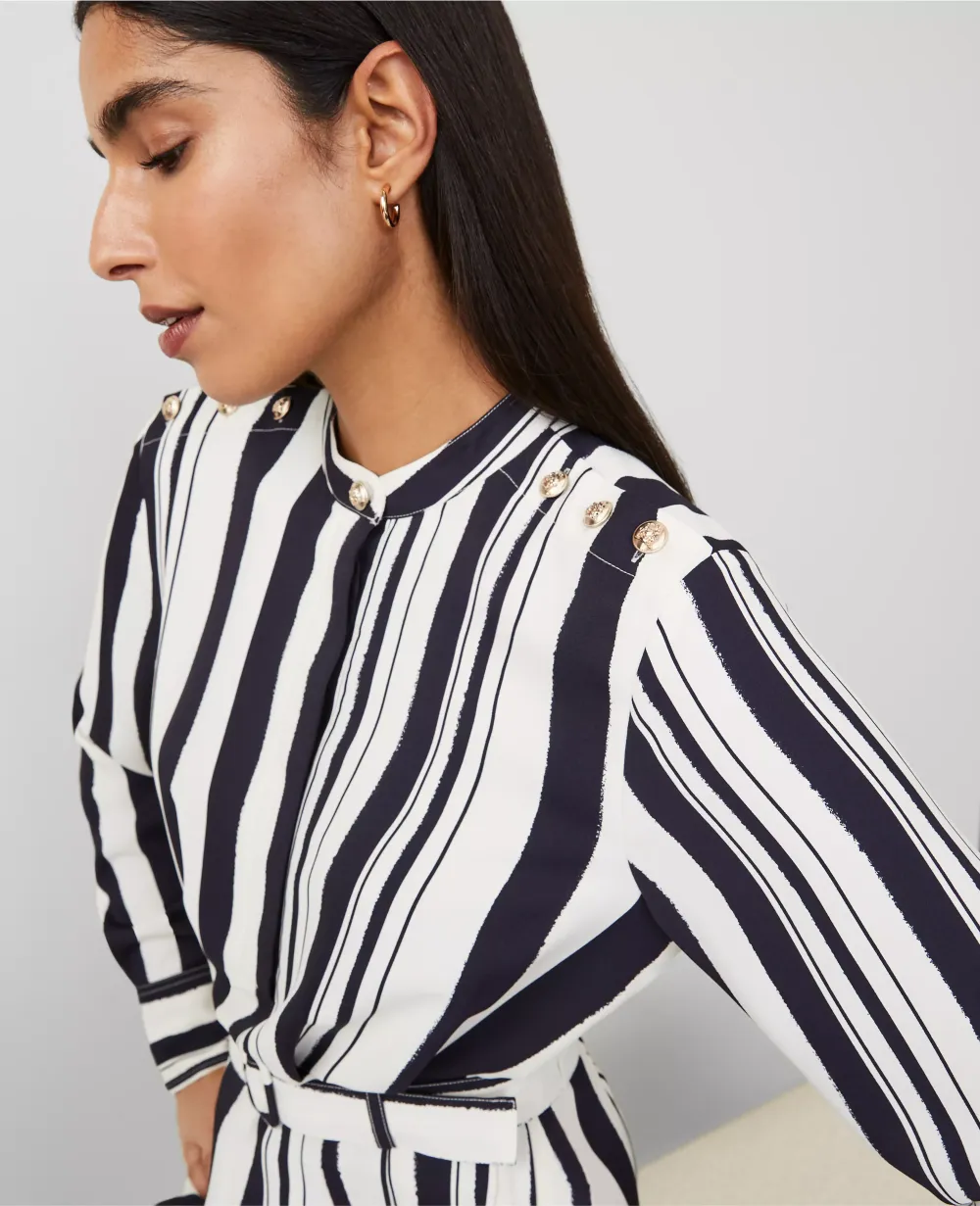 Striped Maxi Flare Dress
