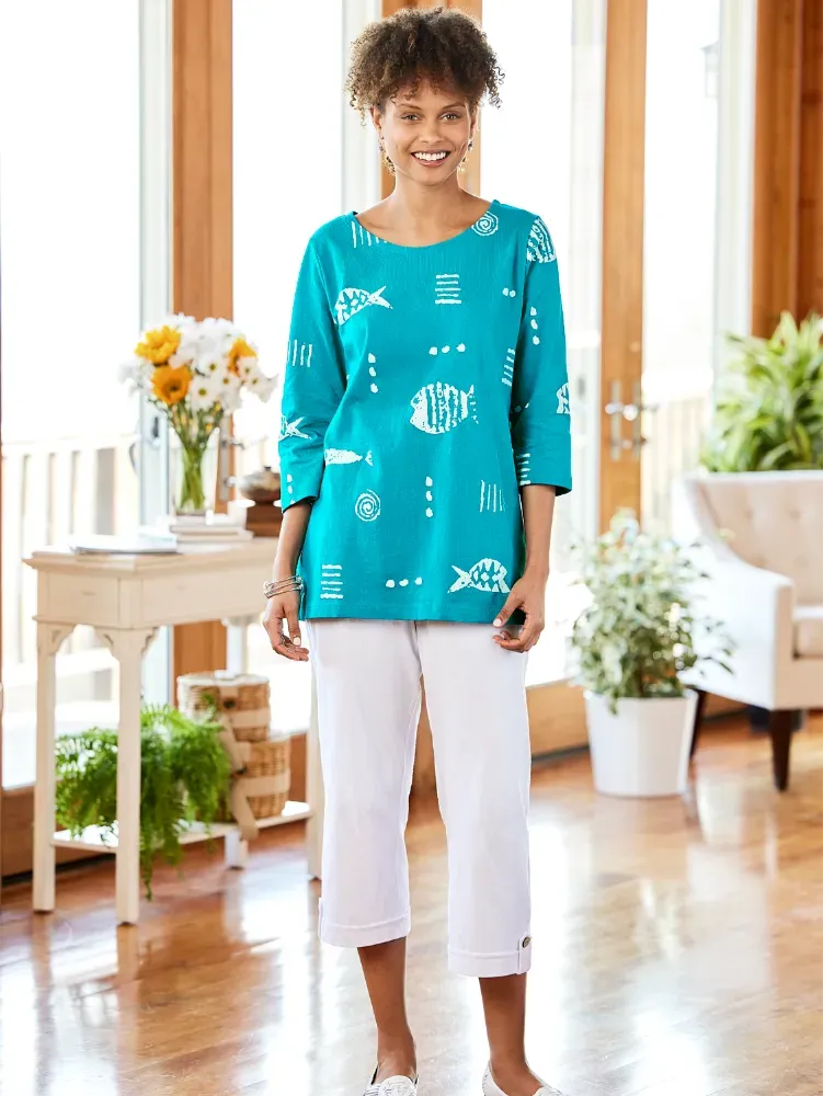 M.MAC Cotton Knit Capri Pants