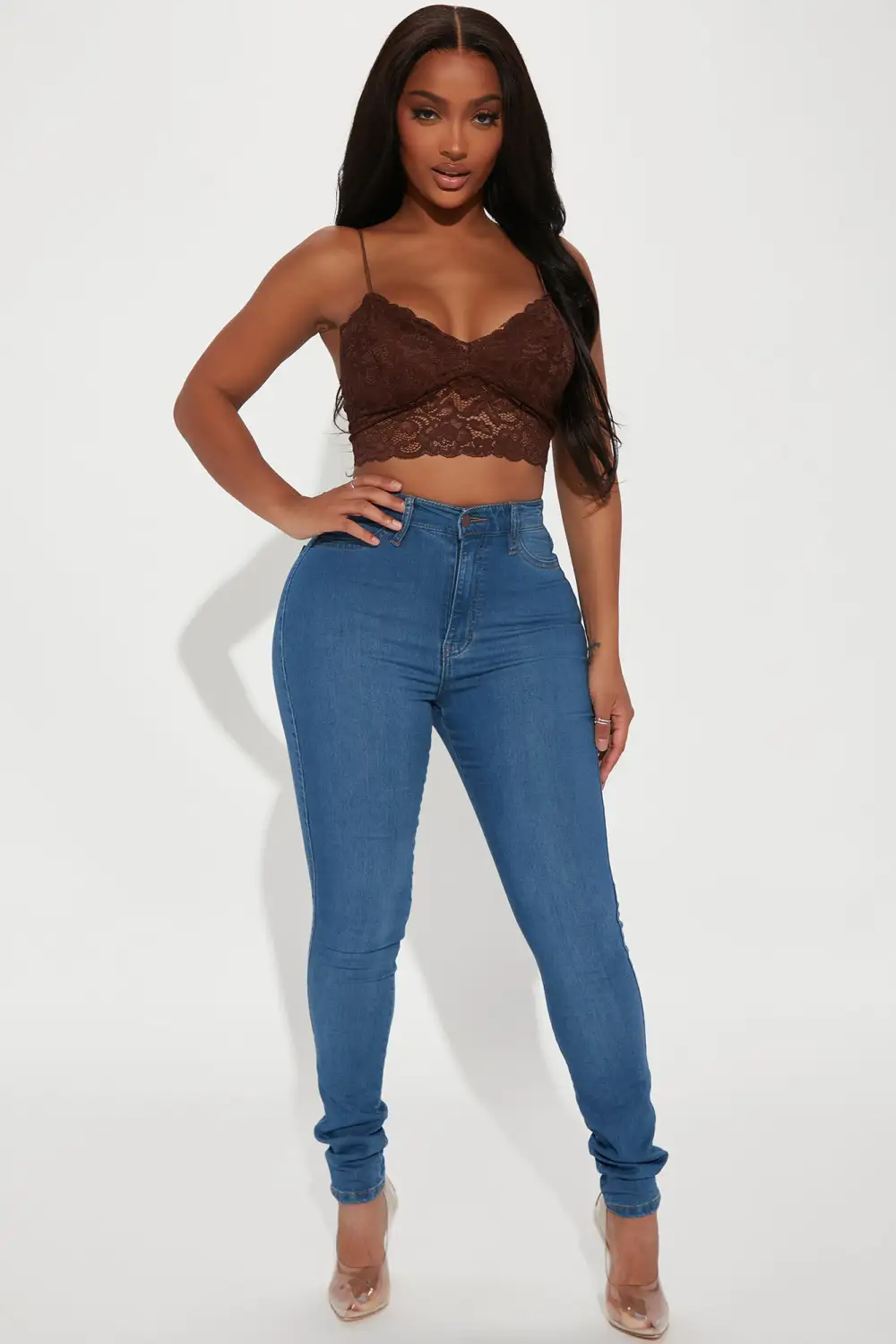Vibe With You Lace Bralette - Chocolate