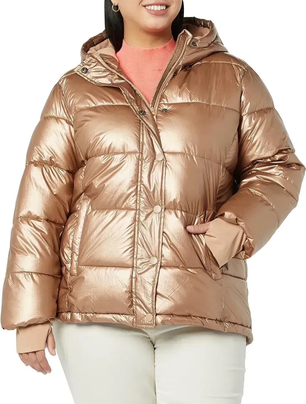 Women's Heavyweight Long-Sleeve Hooded Puffer Coat (Available in Plus Size)