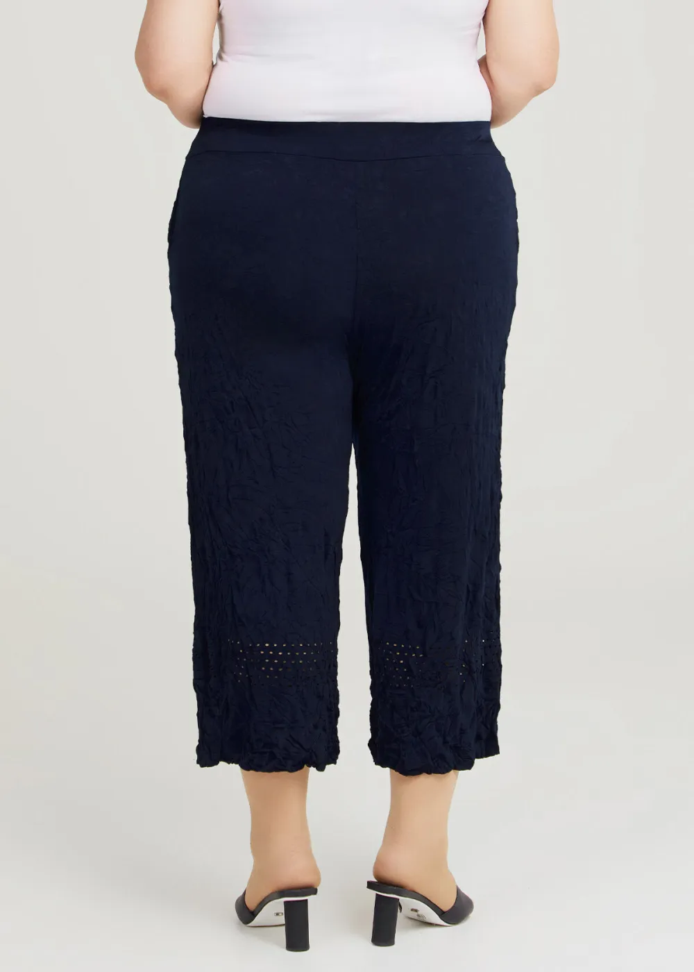 Laser Cut Crush Cullote Pant