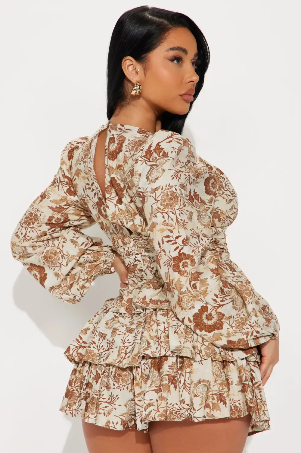 Danielle Romper - Brown/combo