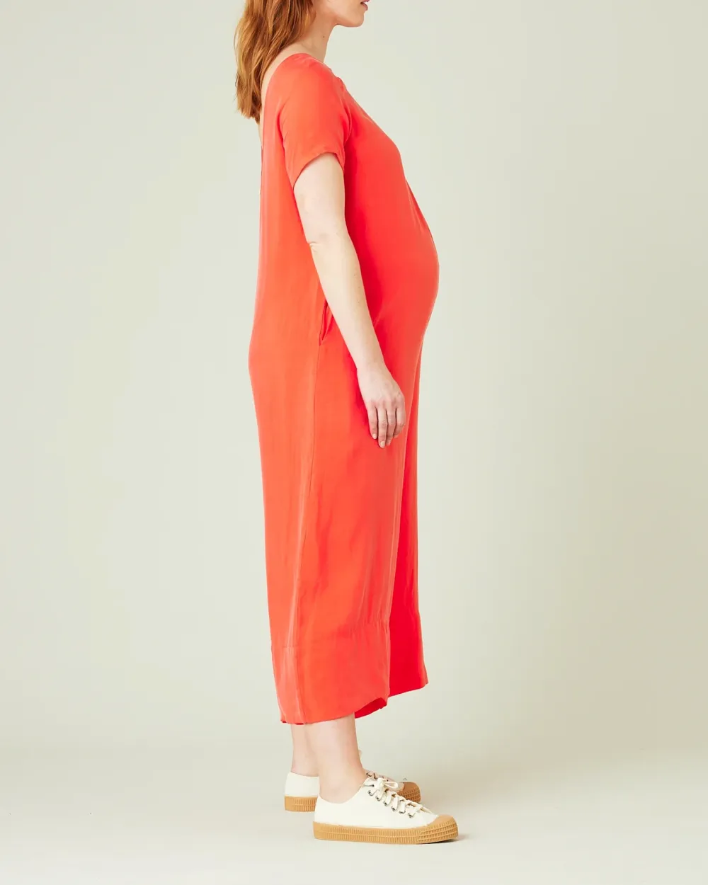 CORAL CUPRO JUMPSUIT