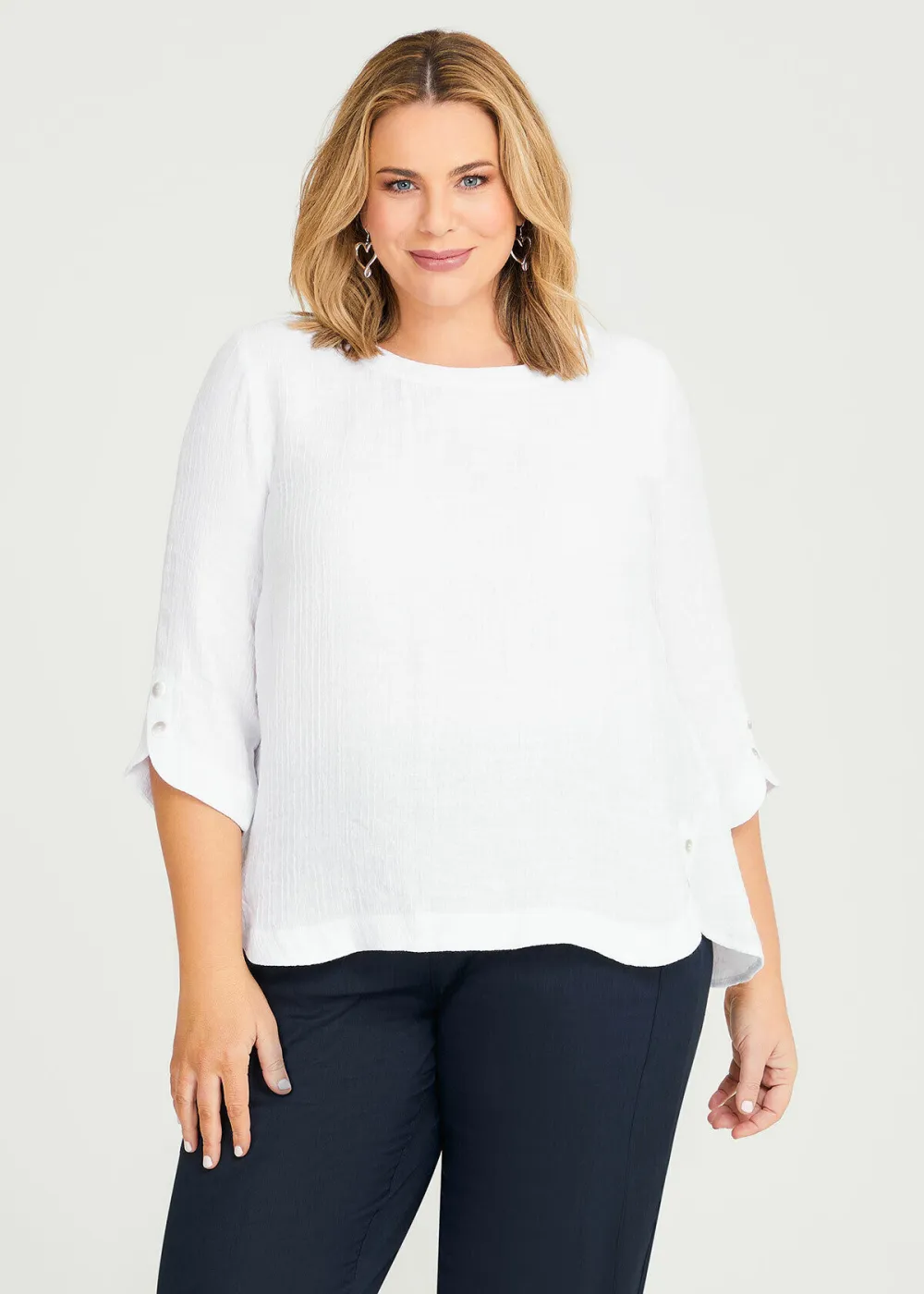 Amelie Natural Crinkle Top