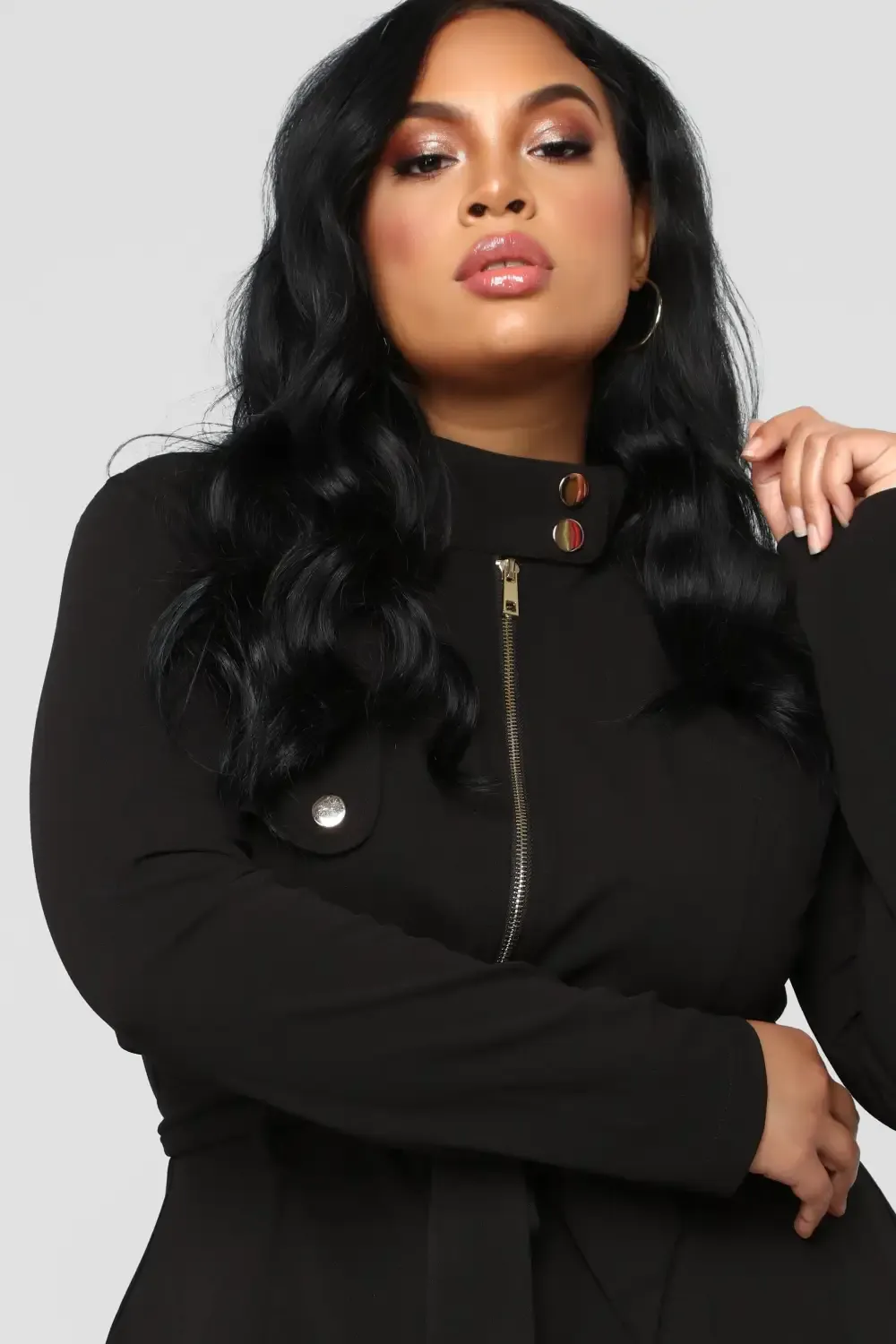 Feeling Fancy Collar Jacket - Black