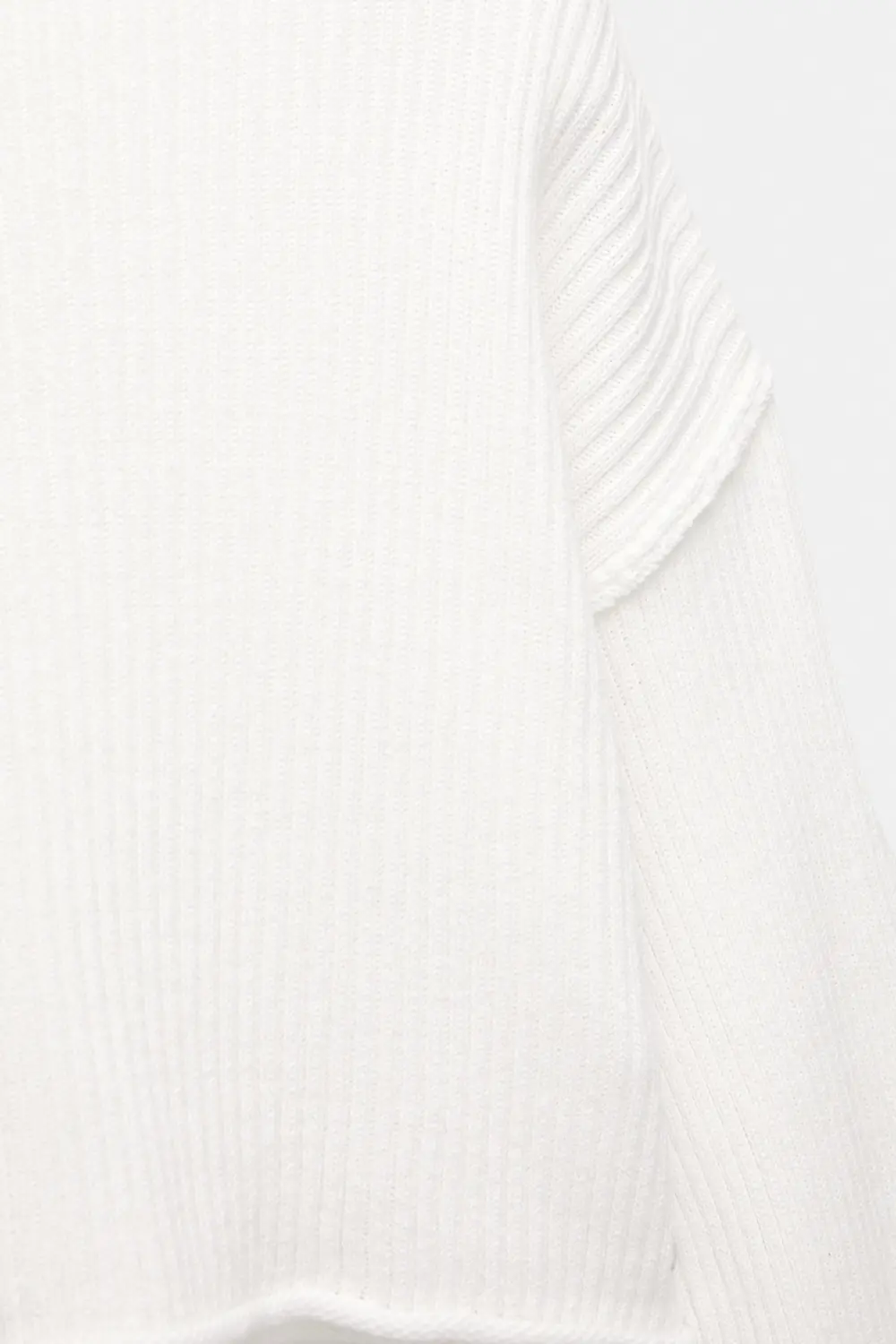 Jersey cropped canalé