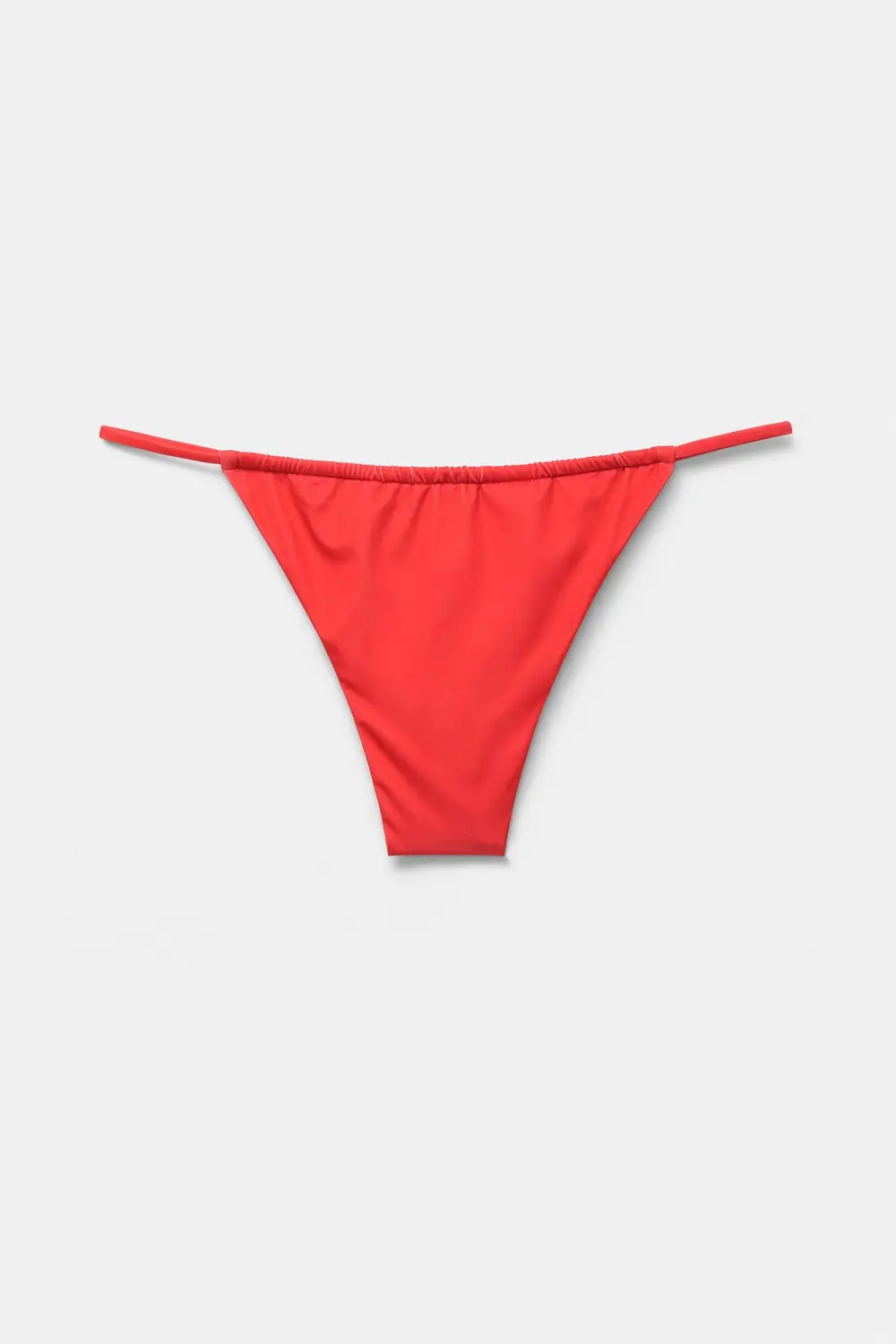 Floral bikini bottoms with gathered detail