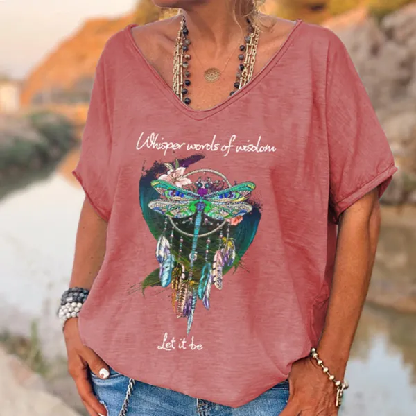 Whisper Words Of Wisdom l Printed Hippie T-shirt