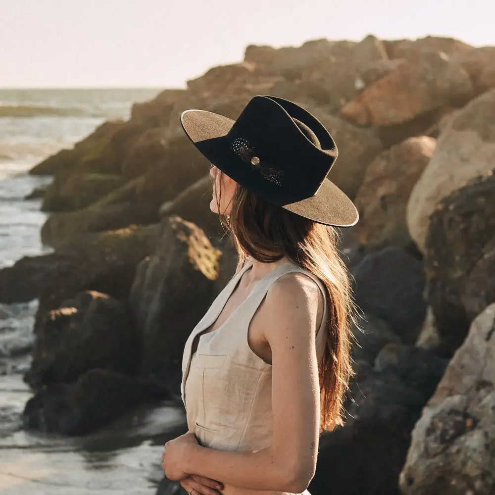 Midtown Wide Flat Brim Hat