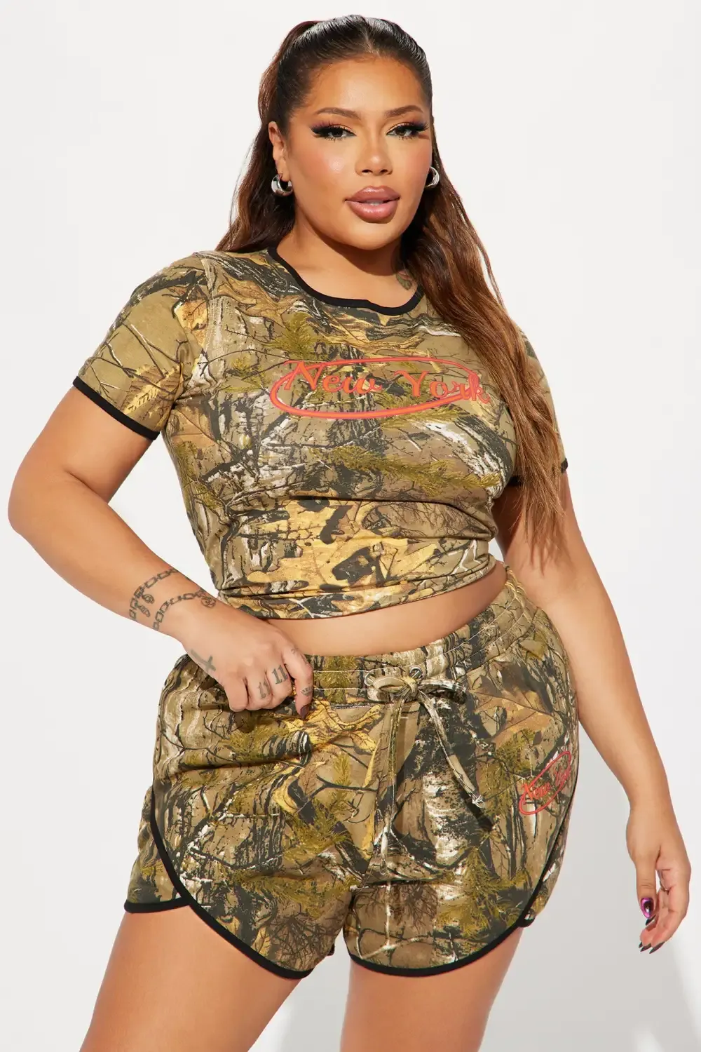 Unseen In NYC Short Set - Olive/combo
