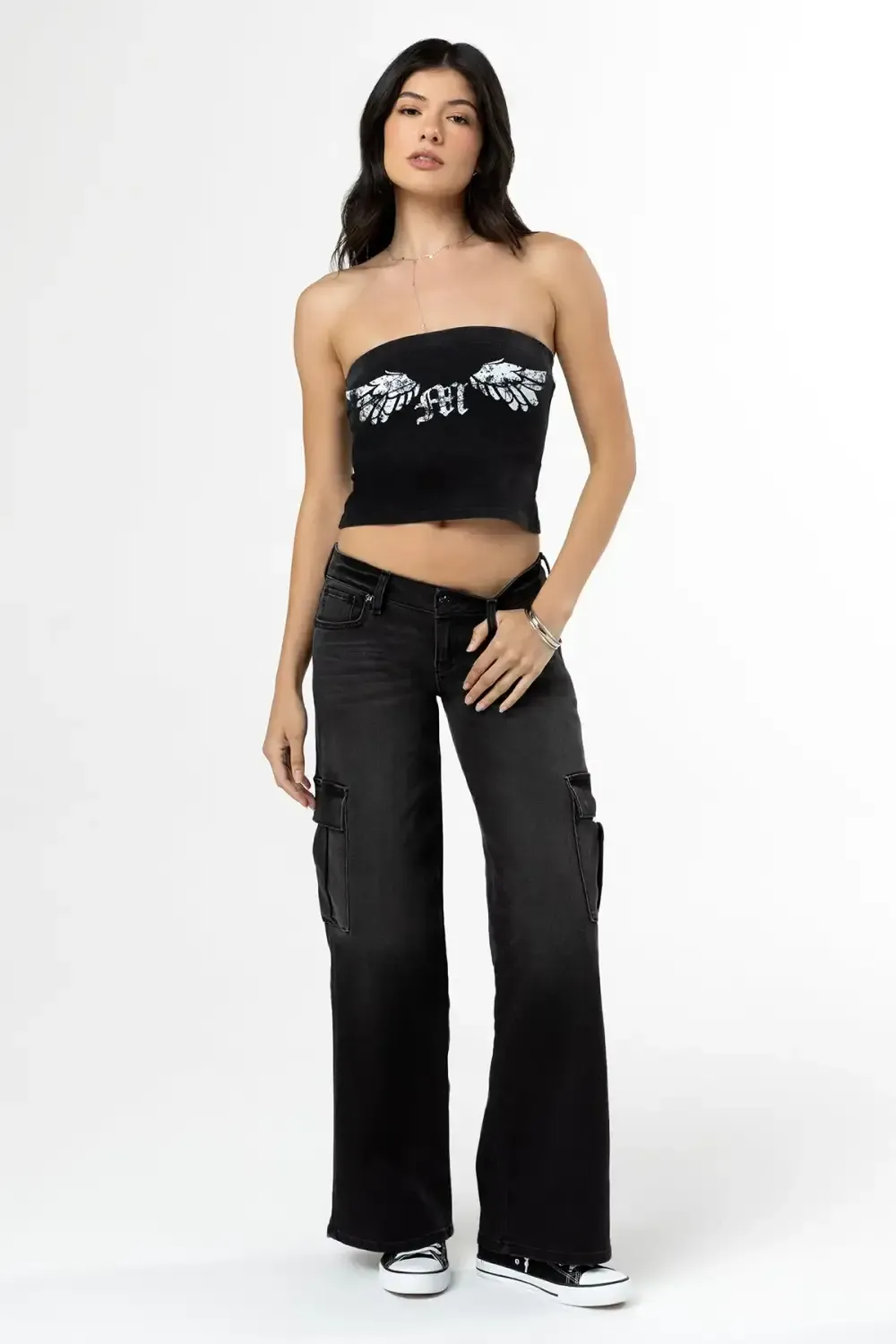 Evelyn Denim Cargo Jeans