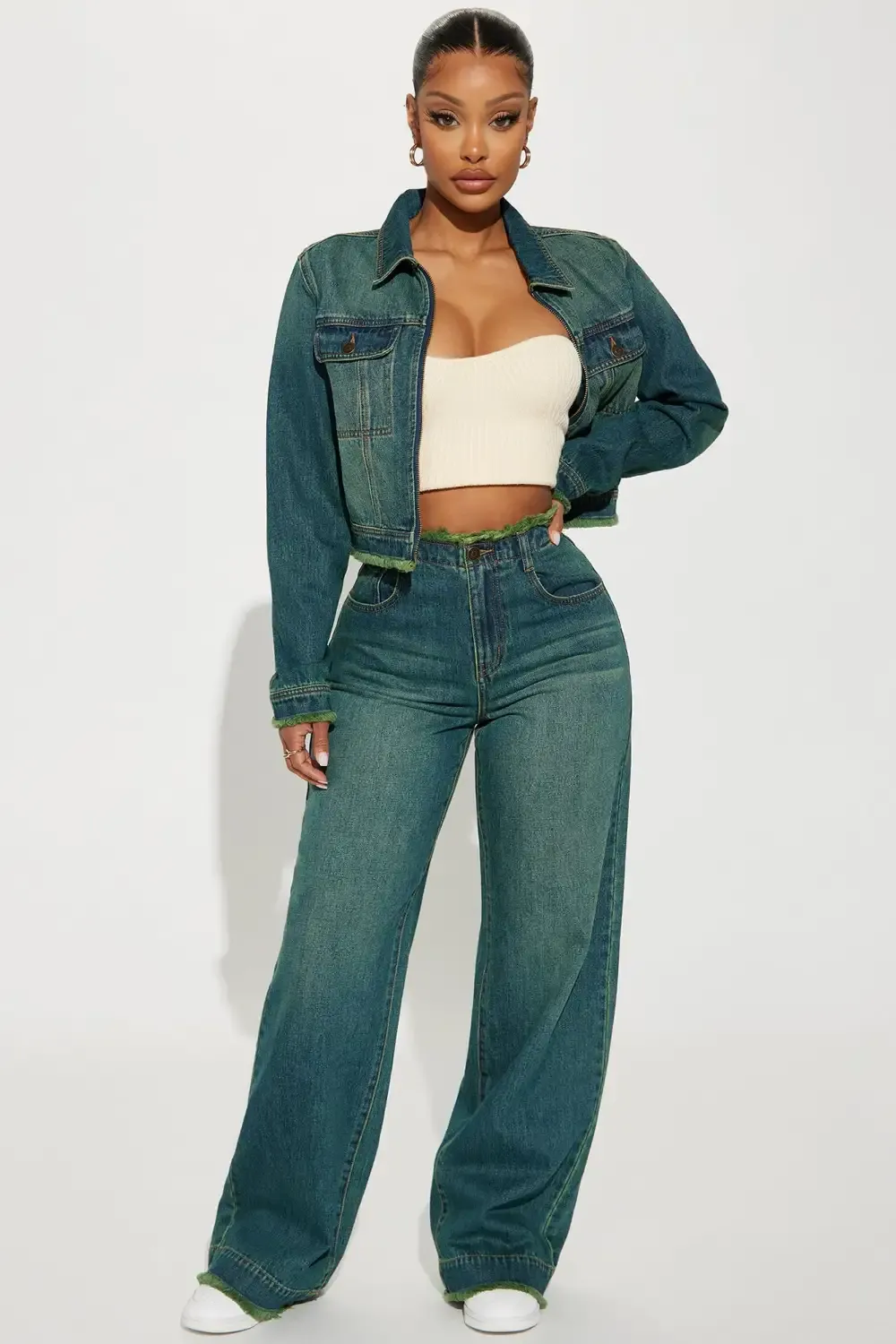 Gatekeeper Tinted Non Stretch Baggy Jeans - Medium Wash
