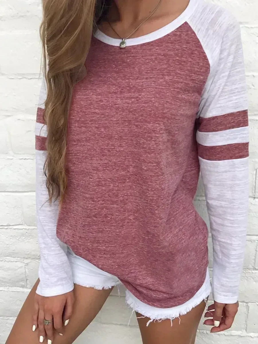 Patchwork  Long Sleeve T-Shirt