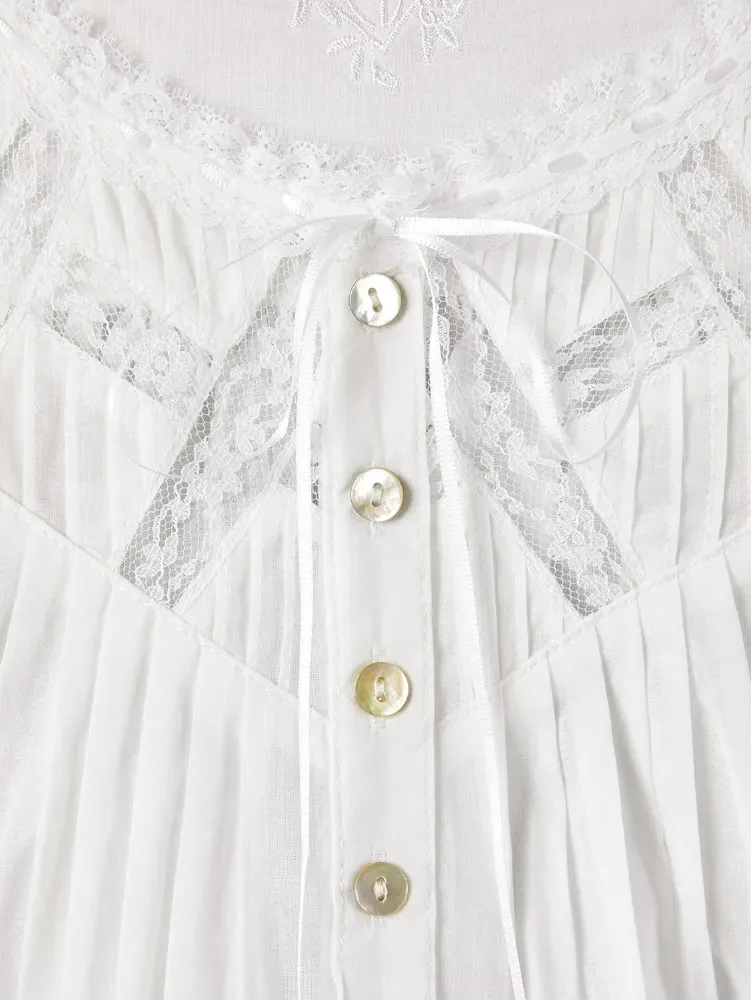 Eileen West Moonlight Sonata Long Cotton Lawn Nightgown