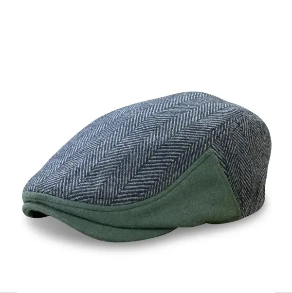 The Southie Boston Scally Cap - Grey Herringbone