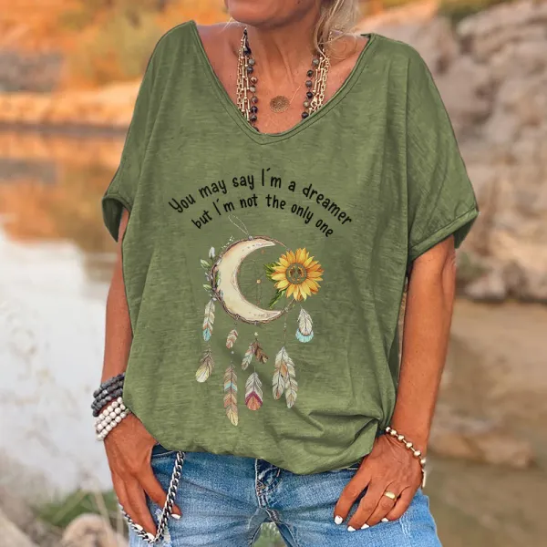 You May Say I'm A Dreamer But I'm Not The Only One Print Dreamcatcher Graphic Tees