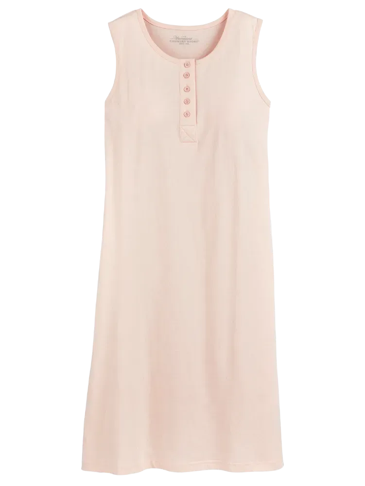 Comfort Knit Sleeveless Tank Cotton Nightgown