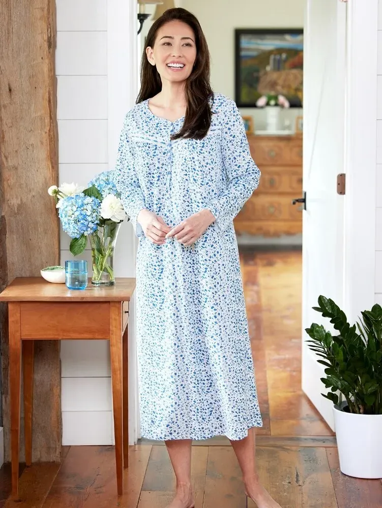 Floral Print Knit Nightgown