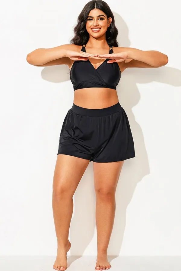 Plus Size Black Women Swim Bottoms