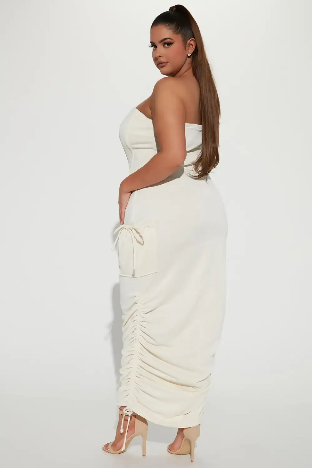 Good Reputation Cargo Midi Dress - Cream