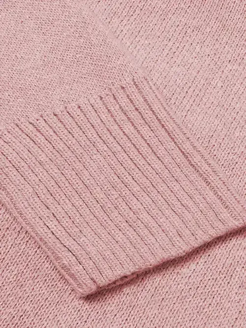 V-Neck Long Sleeve Knit Top Sweater AC