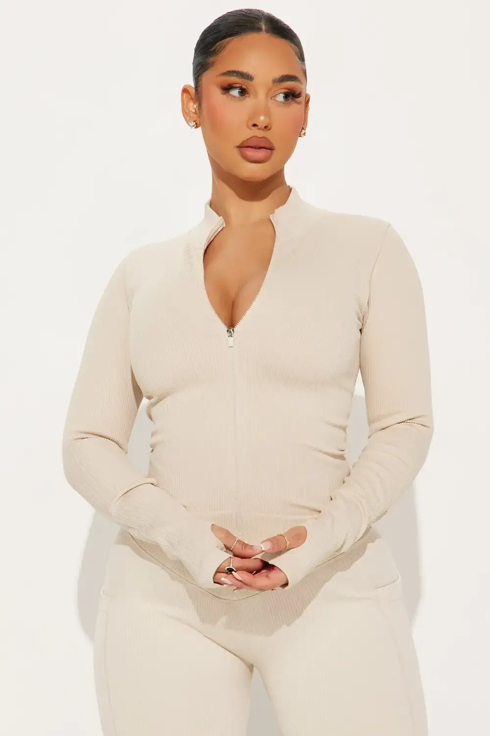Resistance Effortless Seamless Active Jacket - Light Taupe