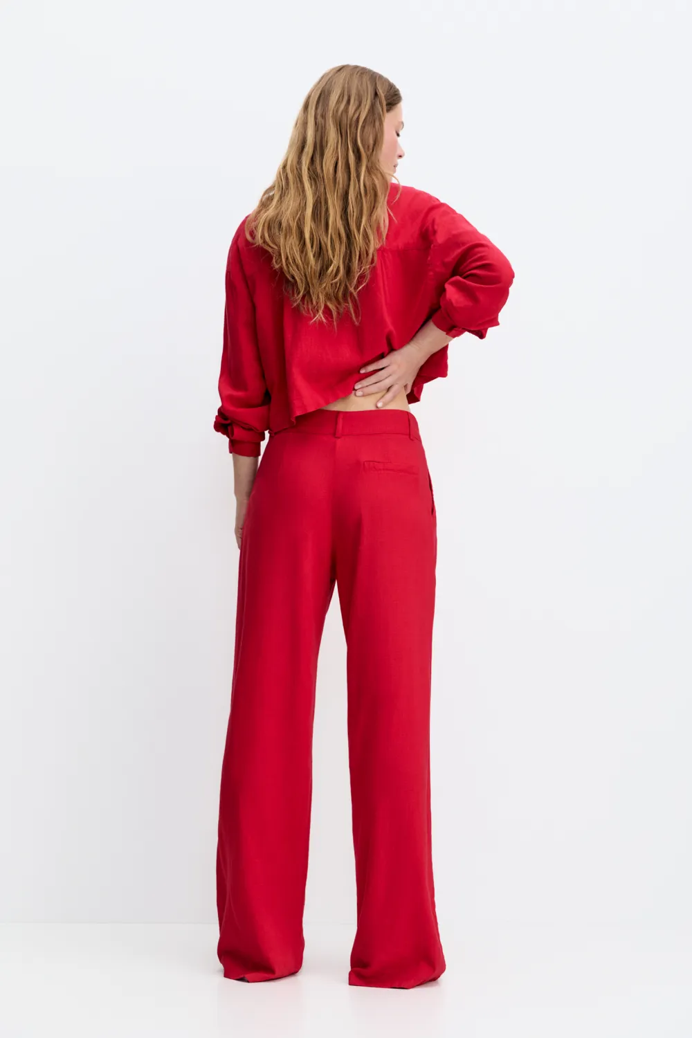 Pantalón de vestir fluido con lino