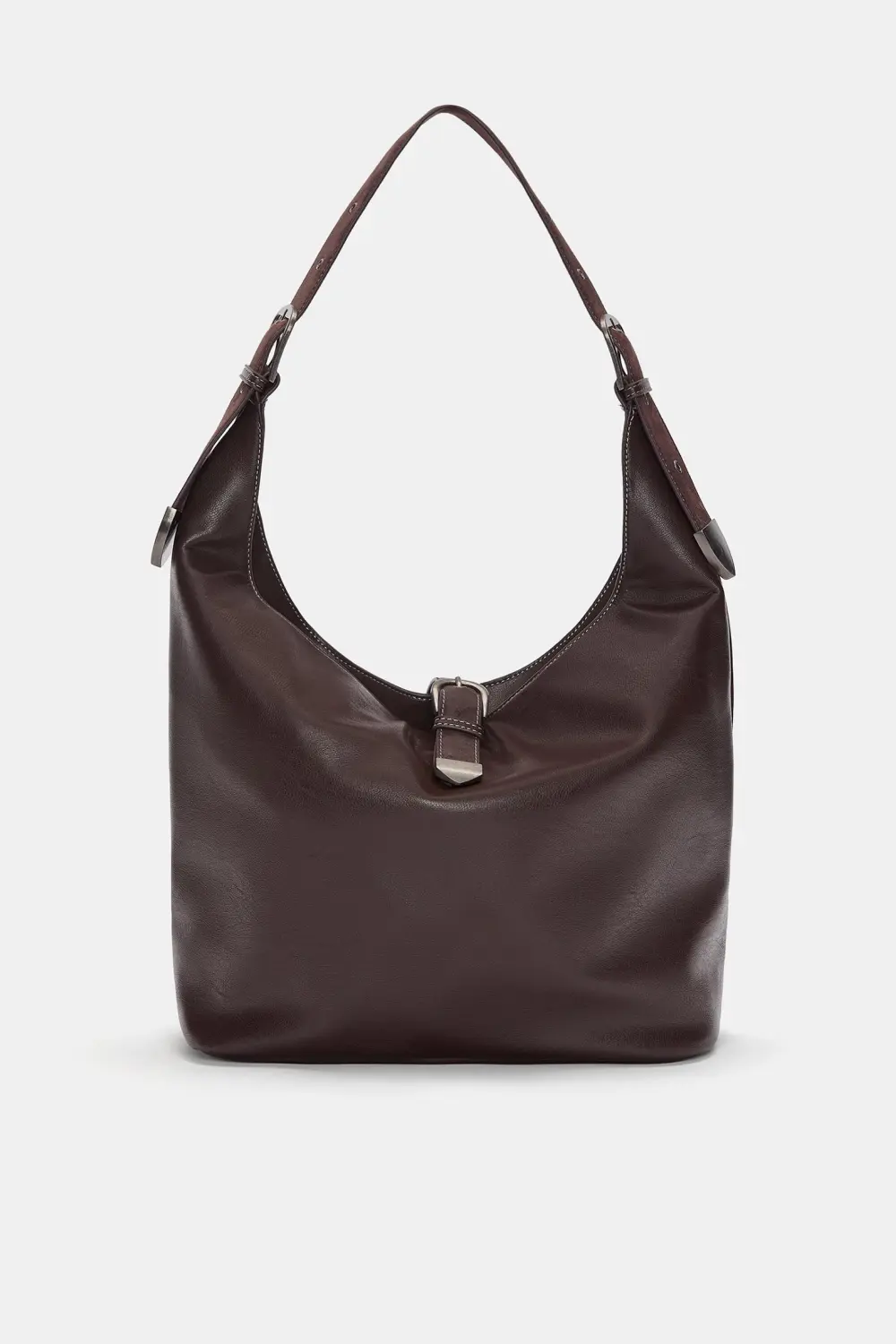 Bolso shopper hebilla efecto piel